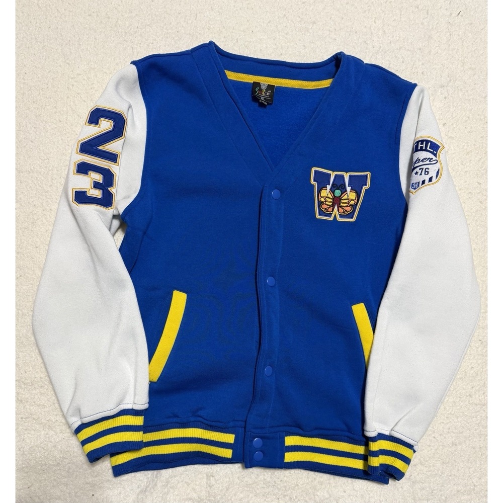 Youth SWITCH Remarkable Jacket Blue/White Fleece Lined Sz XL-18-20